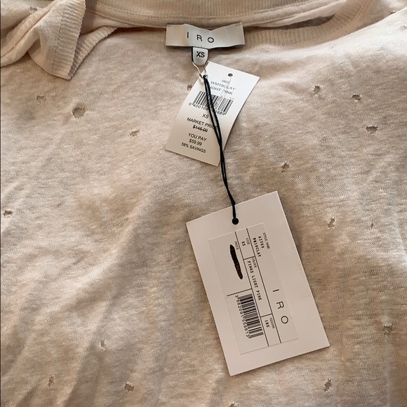 Iro clay t-shirt pink size small - Picture 6 of 9